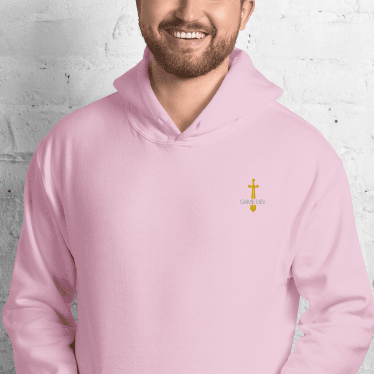 light pink hoodie mens outfit